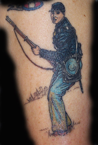 Color tattoos Tattoos civil war soldier